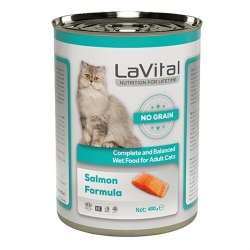 Lavital Somonlu Tahılsız Yetişkin Kedi Konservesi 400 GR | SRC: Barcode: 8681612751171